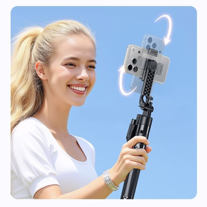 Asmenukių lazda Orico SPN185 1/4 colio trikojis telefono kamerai su 360 laipsnių pasukimu Bluetooth 5.2 - juoda