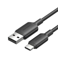 USB 2.0 A į USB-C 3A kabelis Vention CTQBH 2M (juodas)