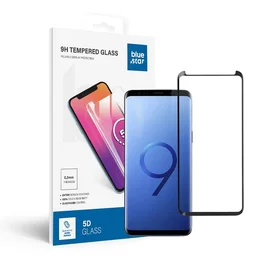 Apsauginis stiklas Blue Star - SAMSUNG Galaxy S9+ Full Face (pilnas klijavimas su rėmeliu, dėklui draugiškas) juodas