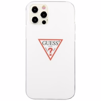 Guess GUHCP12MPCUCTLWH iPhone 12/12 Pro 6.1" baltas kietas dėklas Triangle kolekcija