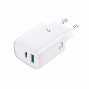 XO wall įkroviklis CE30 PD 30W 1x USB-C 1x USB baltas