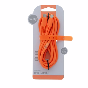 Setty kabelis USB-C - USB-C 1,5 m 2,1A KSC-C-1.5210 oranžinis