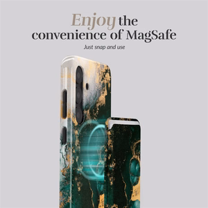 MIO Green Marble Magsafe dėklas su kortelių laikikliu