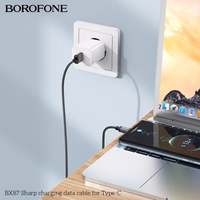 USB Kabelis Borofone "BX87" juodas "Type-C" 100cm