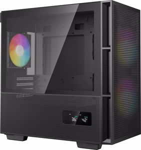 DeepCool CH360 DIGITAL Micro Tower juodas kompiuterio korpusas