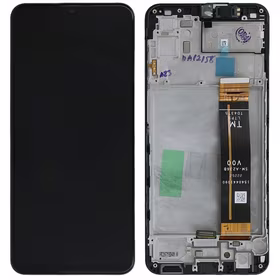 Ekranas Samsung A236 A23 5G su lietimui jautriu stikliuku ir rėmeliu Black originalus (service pack)