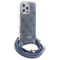 Guess Crossbody Cord 4G Print dėklas iPhone 16 Pro Max - mėlynas