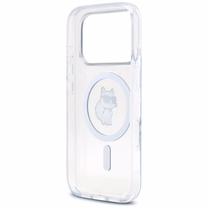 Karl Lagerfeld IML Choupette MagSafe dėklas telefonui iPhone 17 Pro Max - permatomas