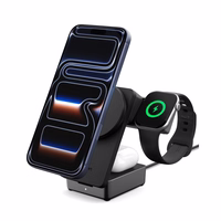 "Spigen Essential Qi2.2 25W 3in1 MagSafe" magnetinis belaidis įkroviklis - juodas