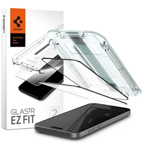 Spigen Glas.tR EZ Fit FC grūdintas stiklas iPhone 15 Plus - juodas 2 vnt.