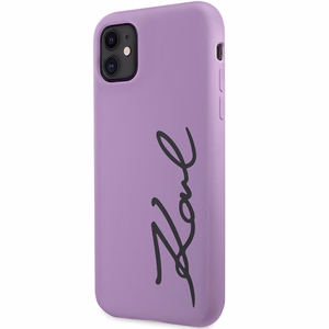 Karl Lagerfeld KLHCN61SKSVGU iPhone 11 / Xr 6.1" фиолетовый/фиолетовый хардкейс Silicone Signature