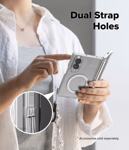 Ringke Fusion Flap Magnetic dėklas, skirtas Samsung Galaxy Z Fold 8, suderinamas su MagSafe – skaidrus