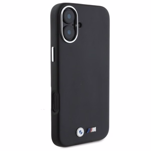 BMW M lygus pilnai apvyniotas metalinis magnetinis dėklas iPhone 16 Plus - juodas
