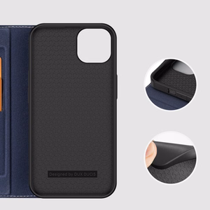 Dux Ducis Skin X2 dėklas telefonui iPhone 14 Plus su magnetine uždanga mėlynas