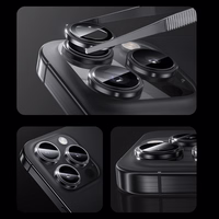 Benks Grūdintas stiklas Glass Warrior Objektyvo Apsauga kamerai Iphone 16/16 Plus (2 objektyvai) sidabrinis titanas