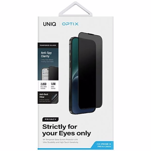 Uniq Optix Privacy apsauginis stiklas iPhone 15 Pro su aplikatoriumi
