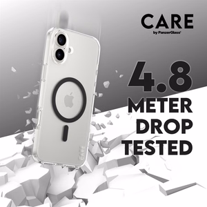 CARE by PanzerGlass Flagmano dėklas telefonui iPhone 16 Plus 6.7" juodas/juodas Magnetinis 1347
