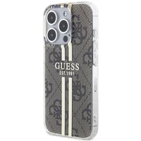 Guess IML 4G Gold Stripe dėklas iPhone 15 Pro Max - rudas