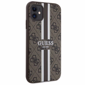 Guess GUHMN61P4RPSW iPhone 11 / Xr коричневый/коричневый hardcase 4G Printed Stripes MagSafe