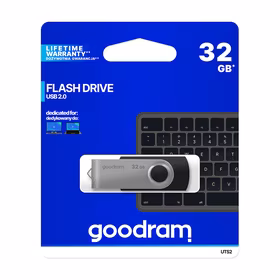 Goodram UTS2 USB atmintukas 32 GB USB A tipo 2.0 Juoda, Sidabras