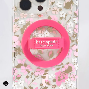 MagSafe magnetinis telefono laikiklis pirštui Kate Spade New York Magnetic Loop Grip, „Pom Pom Pink“