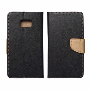 FANCY knygos dėklas IPHONE 15 Pro juodas / auksinis