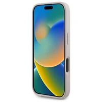 Guess 4G žiedo klasikinio logotipo magnetinis dėklas telefonui iPhone 16 - rožinė