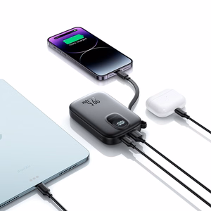 Išorinė baterija Power Bank Joyroom JR-PBF18 22.5W with Lightning cable 10000mAh juoda
