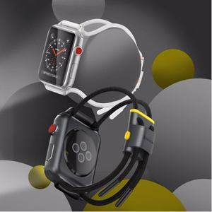Dirželis Baseus Lets go skirtas Apple Watch Series 42 / 44mm baltas/rožinis