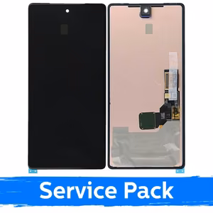 Ekranas skirtas Google Pixel 7A juodas su rėmeliu (Service Pack)