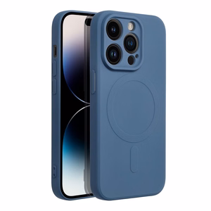 Silikoninis Magnetinis dėklas telefonui, suderinamas su MagSafe, skirtas iPhone 14 Pro, mėlyna
