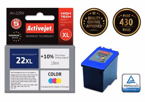 Activejet AH-22RX – trijų spalvų rašalo kasetė, pakeičia HP 22XL C9352A, 18 ml, Premium