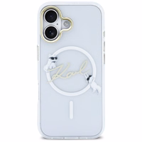 Karl Lagerfeld IML Choupettes Karl Script Logo MagSafe iPhone 17 Dėklas - Clear