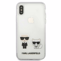 Karl Lagerfeld Karl & Choupette iPhone Xs Max dėklas telefonui - skaidrus