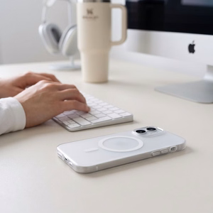 Tech-Protect MagZero MagSafe dėklas, skirtas iPhone 17, matinis baltas