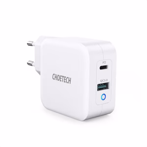 Įkroviklis CHOETECH GaN USB-C, USB-A: 65W, PD, QC
