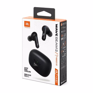 Belaidės ausinės JBL Wave Beam 2 TWS juodos