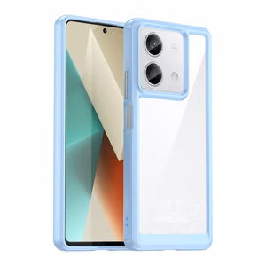 Dėklas telefonui Xiaomi Redmi Note 13 5G su gelio rėmeliu - mėlynas