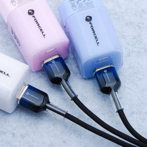 FORCELL F-ENERGY C352 kabelis USB A į Type C QC4.0 3A 66W Gradientinis 1 m juodas