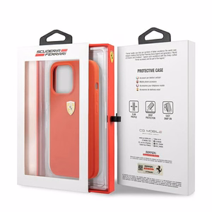 Ferrari FESSIHCP13XRE iPhone 13 Pro Max 6.7" kietas silikoninis dėklas raudonas/raudonas