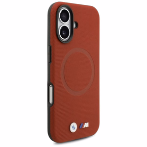 BMW M FW metalinis logotipas MagSafe dėklas iPhone 17 - Raudonas