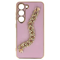 Dėklas telefonui Samsung Galaxy S23 dizainas 4 rožinis