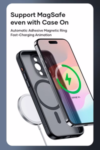 Rock Guard Touch Matte serijos magnetinis dėklas Iphone 15 Plus juodas