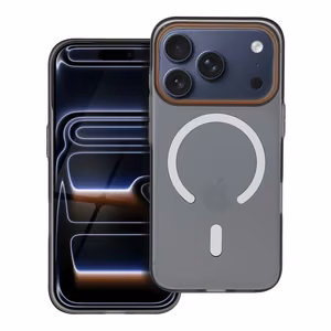 Чехол для iPhone 16e (SE4 2025) / 17e Go Orange совместимый с MagSafe чёрный