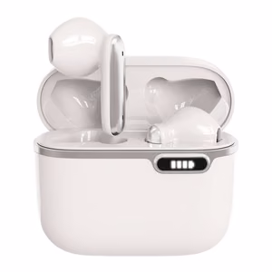 ART belaidės ausinės Bluetooth TWS + docking stotis Type C AP-TW-B4W balta