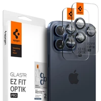 Spigen Optik.tR EZ Fit kameros apsauga iPhone 14 Pro / Pro Max / 15 Pro / Pro Max – titano mėlyna, 2 vnt.