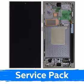 LCD ekranas suderinamas su Samsung S928 S24 Ultra su rėmeliu / Titanium Gray / (Service Pack)