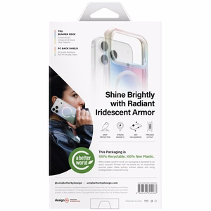 Uniq Iridescia dėklas telefonui iPhone 17 Pro Max Magclick Įkrovimas - Daugiaspalvis