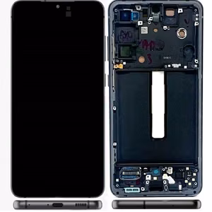 LCD ekranas Samsung G990 S21 FE 5G su jutikliniu ekranu ir rėmu Graphite originalus (service pack)