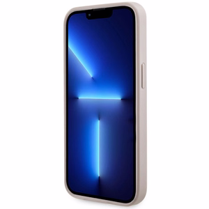 Guess GUHMP13LP4RPSP iPhone 13 Pro / 13 6.1" rožinė/rožinė kietas dėklas 4G Printed Stripes MagSafe